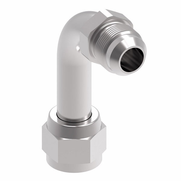 504095-12S Aeroquip by Danfoss | 37° JIC Flare Swivel/37° JIC Flare Long Drop 90° Elbow Adapter | -12 Female 37° JIC Flare Swivel x -12 Male 37° JIC Flare | Steel