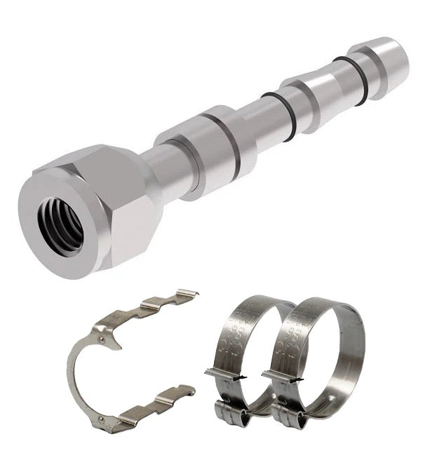 FF14177 Aeroquip by Danfoss | EZ Clip System Fitting Kit | Includes FJ5984-0608S Female O-Ring Short Pilot Fitting with FF14172 Clip & Cage Kit