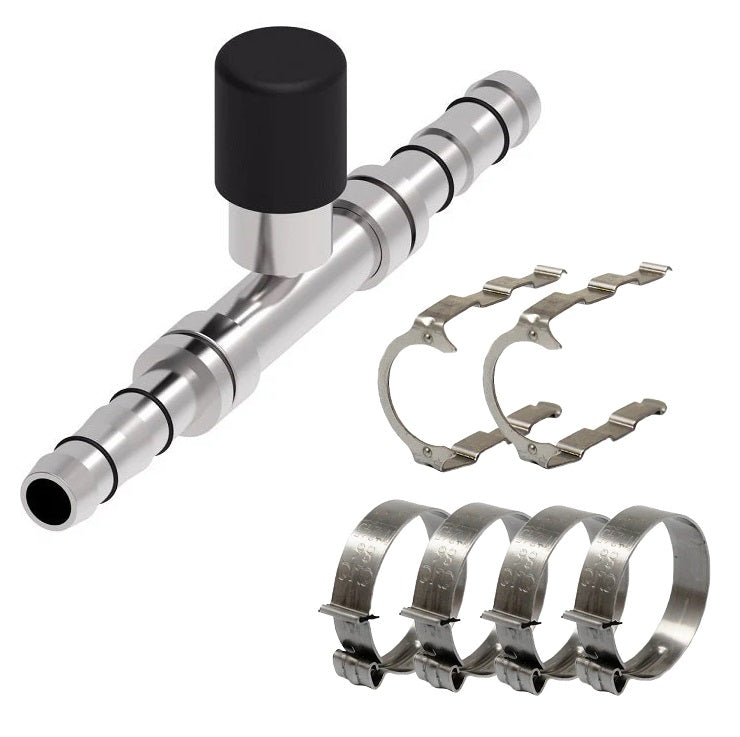 FF14255 Aeroquip by Danfoss | EZ Clip System Fitting Kit | Includes FJ5986-1010S Splicer (R134a Low Side Port) Fitting with FF13821 Clip & Cage Kit