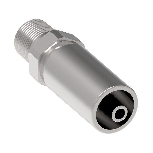 FC5805-0606-259 Aeroquip by Danfoss | Thermoplastic Hose Crimp Fitting | -06 Male NPTF x -06 Hose Barb | Stainless Steel