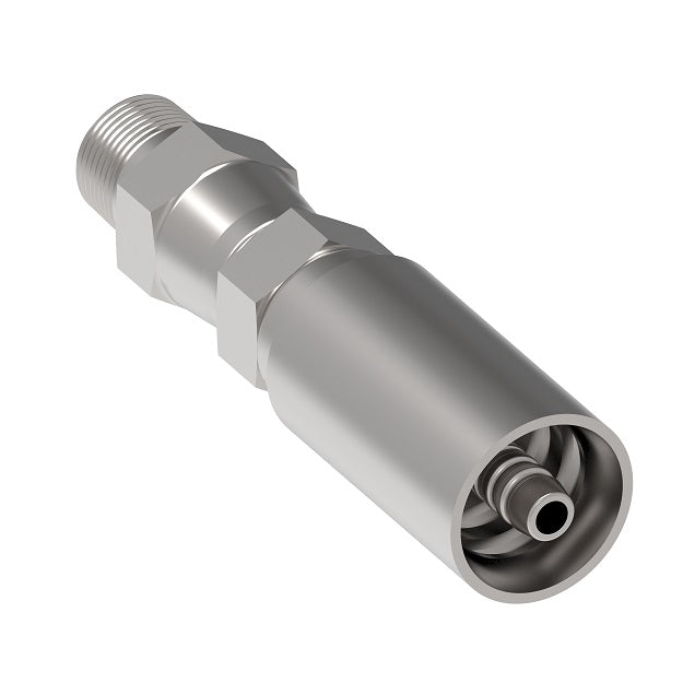 FC5812-0404S Aeroquip by Danfoss | Thermoplastic Hose Crimp Fitting | -04 Male NPTF Swivel x -04 Hose Barb | Carbon Steel