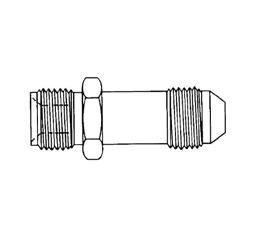 FF1327-0304S Aeroquip by Danfoss | 42° Inverted Flare/37° Flare Adapter (Long) | -03 Male 42° Inverted Flare x -04 Male 37° JIC Flare | Steel