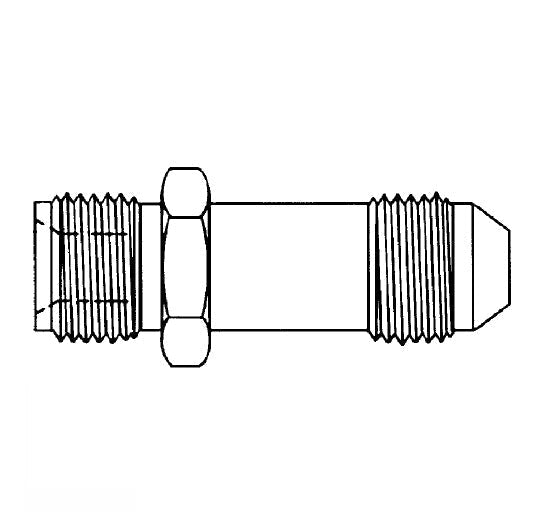 FF1353-0404S Aeroquip by Danfoss | 30° Inverted Flare/37° JIC Flare Adapter | -04 Male 30° Inverted Flare x -04 Male 37° JIC Flare | Steel