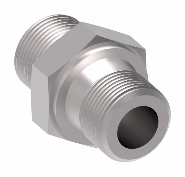 FF2485T0822S Aeroquip by Danfoss | ORS/Metric Connector (Mates with DIN 3852 Large Spotface) Adapter | -08 Male O-Ring Face Seal x M22 Male Metric | Steel