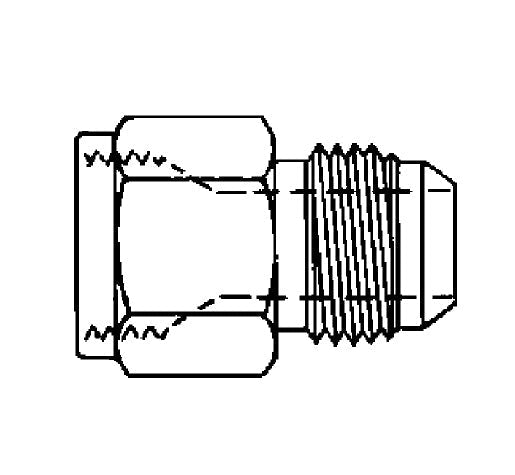 FF2593-0808S Aeroquip by Danfoss | Female Cone Seat JIS 30°/Male JIC 37° Adapter | -08 Female 30° JIS x -08 Male 37° JIC Flare | Steel
