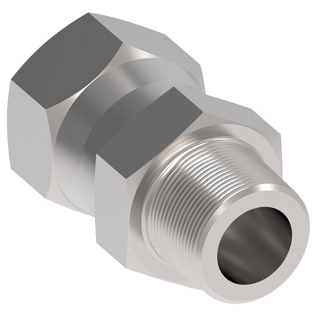 FF4180-1625S Aeroquip by Danfoss | 37° JIC/Metric Adapter | -16 Female 37° JIC Swivel x M27 Male Metric Taper Pipe | Carbon Steel