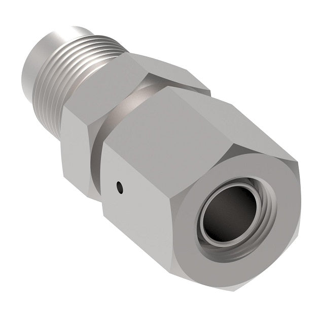 FF4281-0824S Aeroquip by Danfoss | JIC 37° Cone/Metric 24° Cone Adapter | -08 Male 37° JIC x M24 Female 24° Metric | Carbon Steel