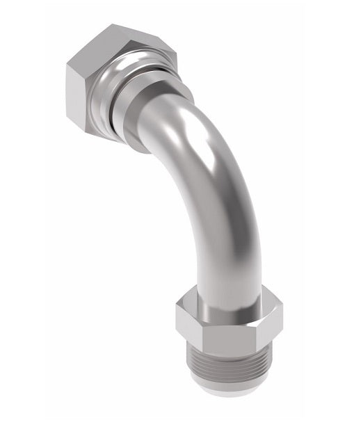 FF5163-1616S Aeroquip by Danfoss | 37° JIC Flare Swivel/37° JIC Flare 90° Elbow Adapter | -16 Female 37° JIC Flare Swivel x -16 Male 37° JIC Flare | Steel