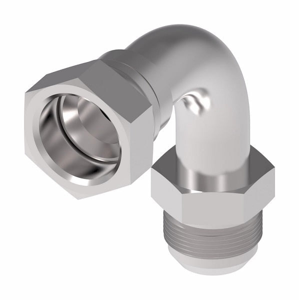 FF5163-0808S Aeroquip by Danfoss | 37° JIC Flare Swivel/37° JIC Flare 90° Elbow Adapter | -08 Female 37° JIC Flare Swivel x -08 Male 37° JIC Flare | Steel