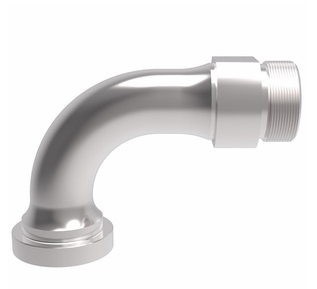 FF5946T1212S Aeroquip by Danfoss | ORS/Code 61 Split Flange 90° Elbow Adapter | -12 Male SAE O-Ring Face Seal x -12 Code 61 Split Flange | Steel
