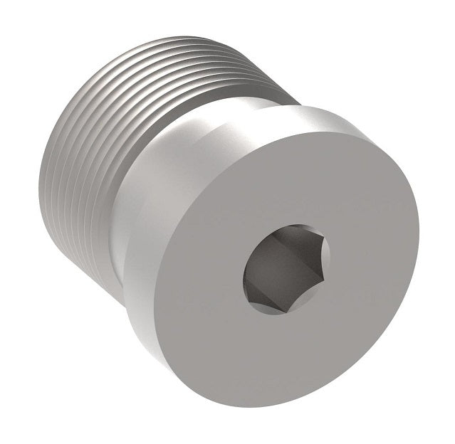 FF91572-08S Aeroquip by Danfoss | BSPP Captive Seal Hollow Hex Plug | -08 Male BSPP | Carbon Steel
