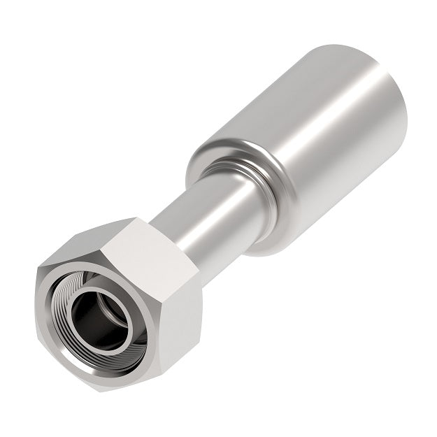 FJ5189-06-1012S Aeroquip by Danfoss | Crimp Hose Fitting | -10 Female SAE 45° x -12 Hose Barb | Carbon Steel