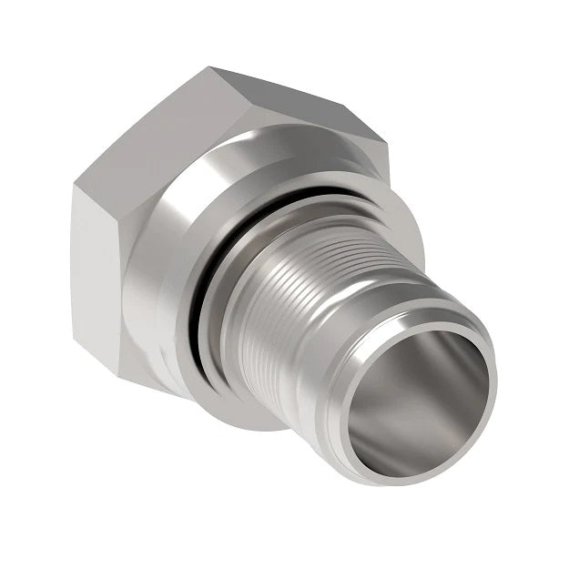 FJ8587-2020S Aeroquip by Danfoss | PTFE Hose Crimp Fitting | Nipple Assembly | -20 Female 37° JIC Swivel x -20 Hose Barb | Carbon Steel