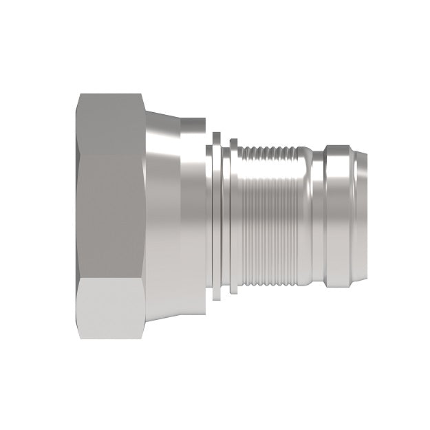 FJ8587-2020-331 Aeroquip by Danfoss | PTFE Hose Crimp Fitting | Nipple Assembly | -20 Female 37° JIC Swivel x -20 Hose Barb | Stainless Steel