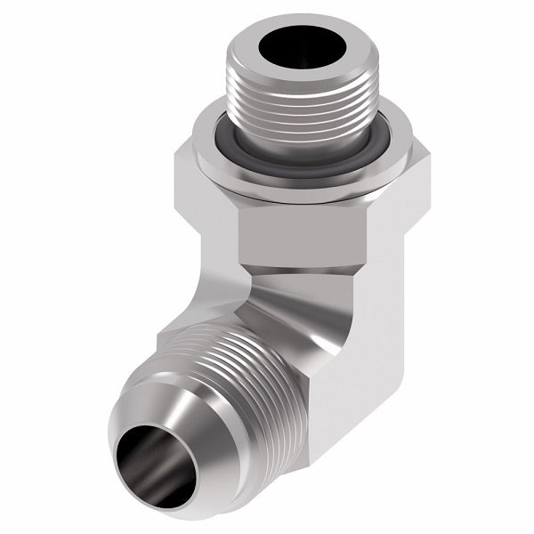 GG306-NP05-04 Aeroquip by Danfoss | Male 37° JIC/BSPP Male (Adj.) 90° Elbow Adapter | -05 Male 37° JIC x -04 Male BSPP | Steel