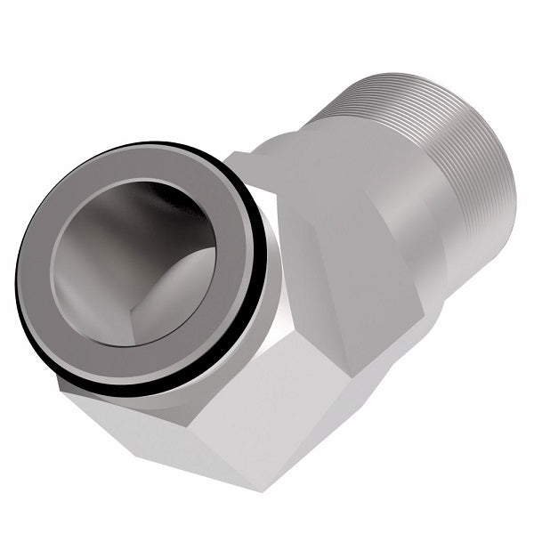 FF3093-0808S Aeroquip by Danfoss | Male NPTF to Female STC (Snap to Connect) Adapter (FF) 45° Elbow | -08 Male NPTF x -08 Female STC | Steel
