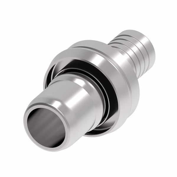FJ4828-0808S Aeroquip by Danfoss | Nipple Assembly Male STC (Snap to Connect) Hose End (FJ) | For PTFE Hose | -08 Male STC x -08 Hose Barb | Steel