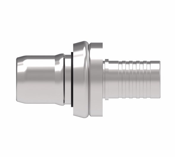 FJ4828-0606S Aeroquip by Danfoss | Nipple Assembly Male STC (Snap to Connect) Hose End (FJ) | For PTFE Hose | -06 Male STC x -06 Hose Barb | Steel
