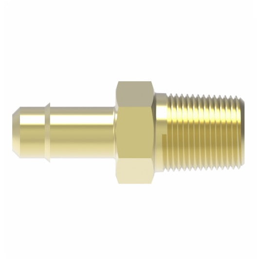 1068X4X4 by Danfoss | Mini-Barb Fitting | Male Connector | for 1/4" Tubing OD | 1/4" Male Pipe | Brass