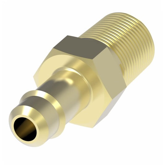 1068X4X4 by Danfoss | Mini-Barb Fitting | Male Connector | for 1/4" Tubing OD | 1/4" Male Pipe | Brass