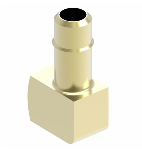 1070X6X2 by Danfoss | Mini-Barb Fitting | Female Connector 90° Elbow | for 3/8" Tubing OD | 1/8" Female Pipe | Brass