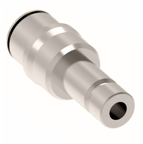 1109X2X4 by Danfoss | Push to Connect Adapter | Reducer | 1/8" Tube OD x 1/4" Tube Insert | Nickel Plated Brass