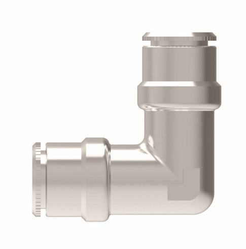 1165X5M by Danfoss | Metric Push to Connect Adapter | Union 90° Elbow | 5mm Tube OD x 5mm Tube OD | Nickel Plated Brass