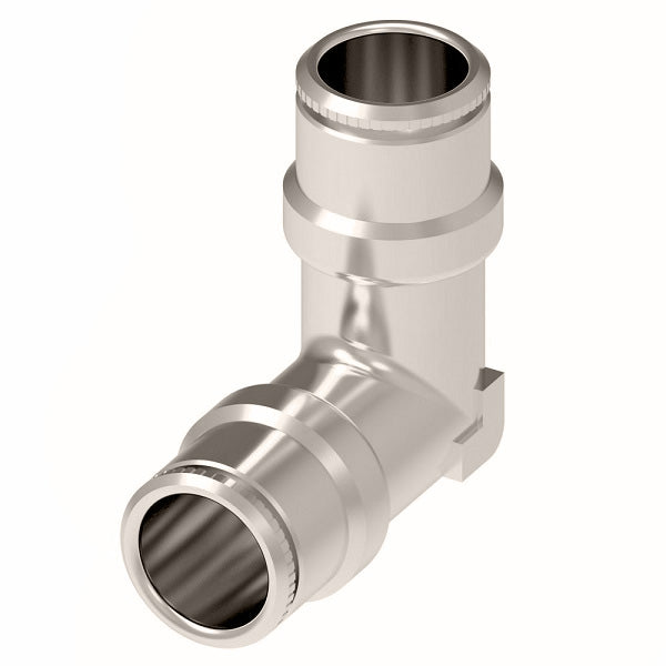1165X5M by Danfoss | Metric Push to Connect Adapter | Union 90° Elbow | 5mm Tube OD x 5mm Tube OD | Nickel Plated Brass