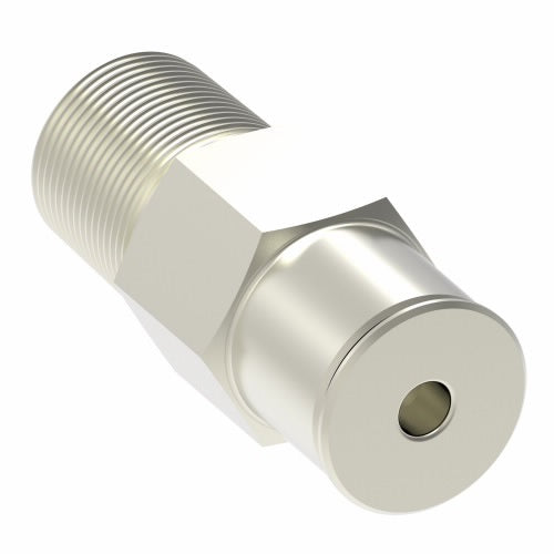 1168X5 by Danfoss | Push to Connect Adapter | Male Connector | 5/16" Tube OD x 1/8" Male Pipe | Nickel Plated Brass