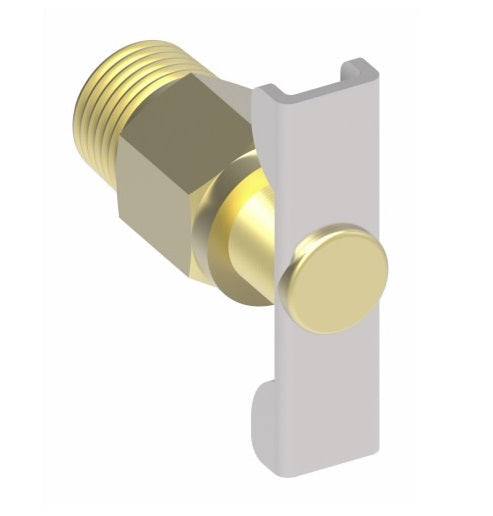 190 by Danfoss | Drain Cock | Internal Seat | 1/4" Male NPTF (1.41" Length) | Brass