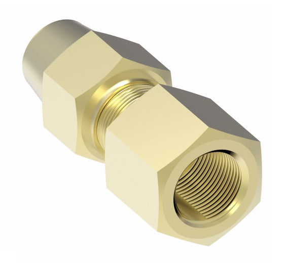 1366X6X6 by Danfoss | Air Brake Adapter for Copper Tubing | Female Connector | 3/8" Tube OD x 3/8" Female Pipe | Brass