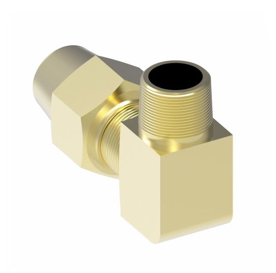 1369X10 by Danfoss | Air Brake Adapter for Copper Tubing | Male Connector 90° Elbow | 5/8" Tube OD x 1/2" Male Pipe | Brass