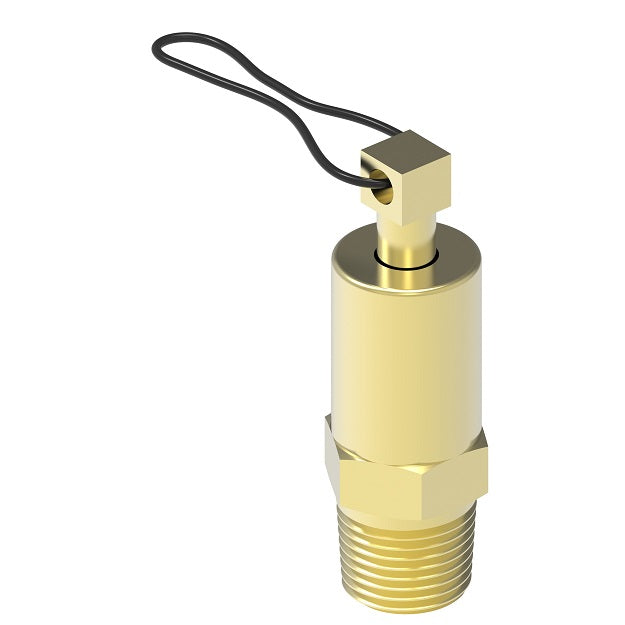 1421-60 by Danfoss | Drain Cock | Air Tank Drain Valve | 1/4" Male NPTF | 60" Cable Length | Brass