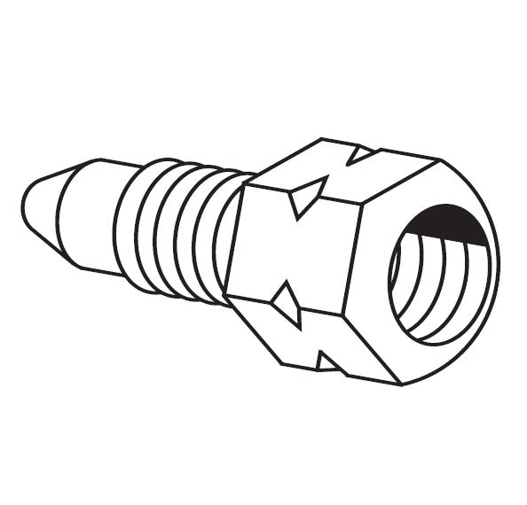 1442 by Danfoss | Hydraulic Brake Metric Adapter | 10mm Male Bubble Metric x 3/16" Female UNF | Brass