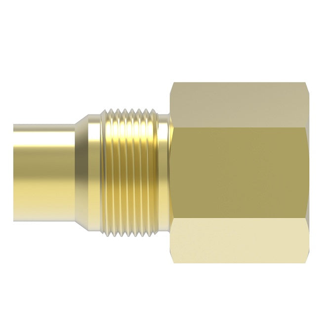 1446 by Danfoss | Metric Power Steering Adapter | 5/8-18 Female UNF x 16mm Male Metric | Brass