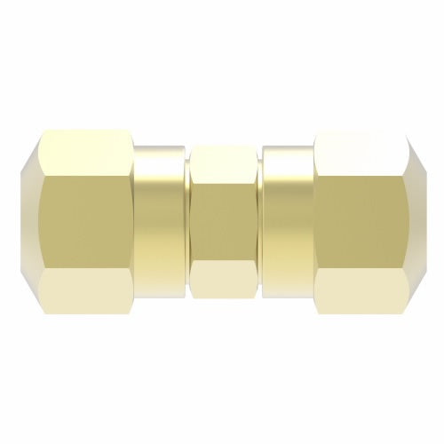 1462X4 by Danfoss | Air Brake Adapter for Nylon Tubing | Union | 1/4" Tube OD x 1/4" Tube OD | Brass