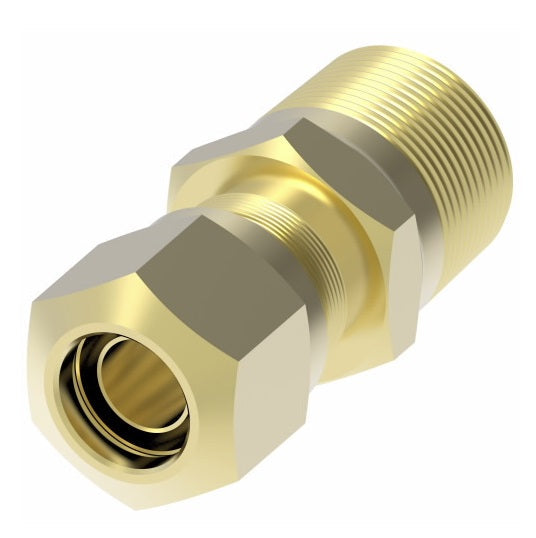 1468X12X12 by Danfoss | Air Brake Adapter for Nylon Tubing | Male Connector | 3/4" Tube OD x 3/4" Male Pipe | Brass