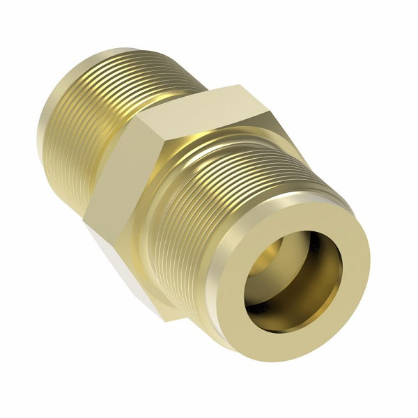 1522 by Danfoss | SAE 45° Flare/Inverted Flare Adapter | 1/4" Male SAE 45° Flare x 1/4" Male SAE Inverted Flare | Brass