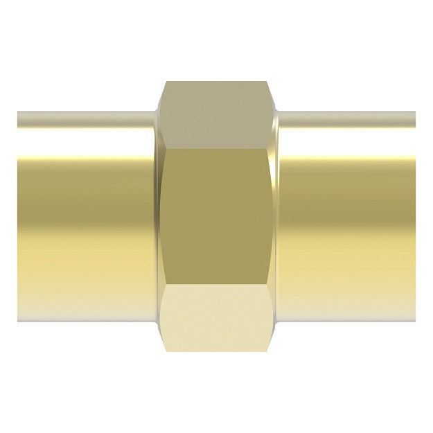 3300X6X4 by Danfoss | Pipe Adapter | Reducer Coupling | 3/8" Female NPTF x 1/4" Female NPTF | Brass
