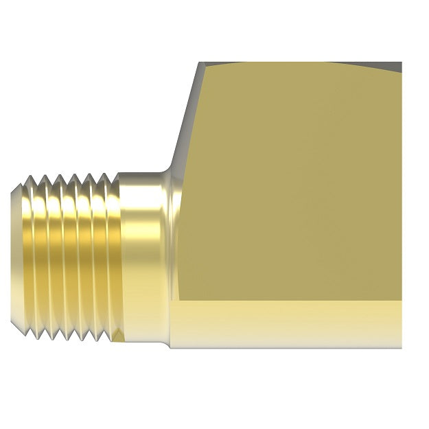 3400X4X2 by Danfoss | Pipe Adapter | 90° Street Elbow | 1/4" Female NPTF x 1/8" Male NPTF | Brass