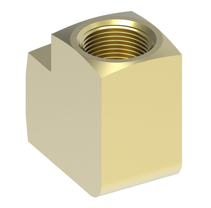 3500X4 by Danfoss | Pipe Adapter | 90° Elbow | 1/4" Female NPTF x 1/4" Female NPTF | Brass