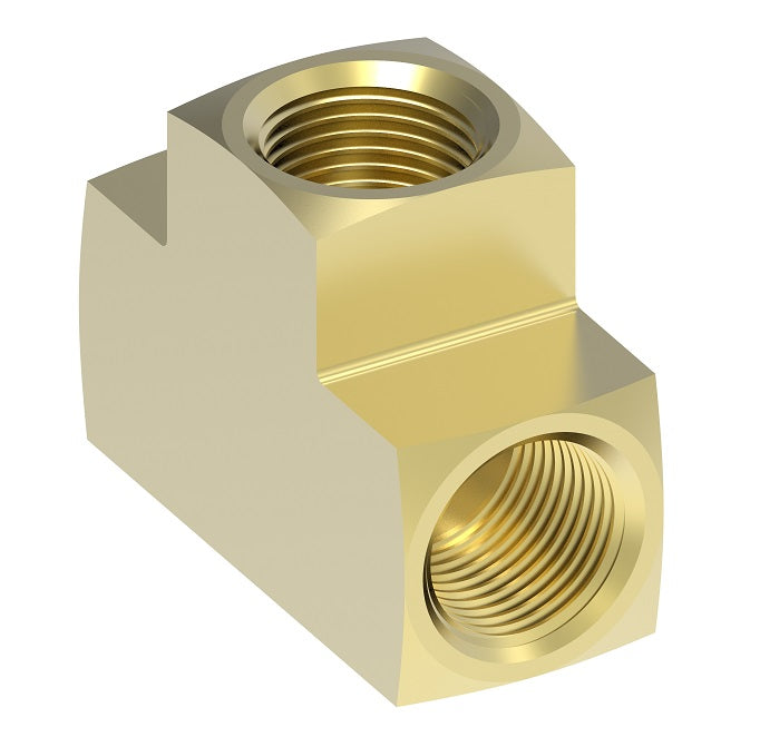 3700X12 by Danfoss | Pipe Adapter | Female Tee | 3/4" Female NPTF x 3/4" Female NPTF x 3/4" Female NPTF | Brass