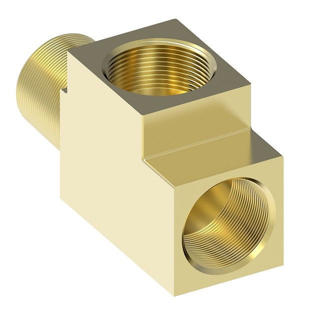 3750X8 by Danfoss | Pipe Adapter | Male Run Tee | 1/2" Female NPTF x 1/2" Male NPTF x 1/2" Female NPTF | Brass