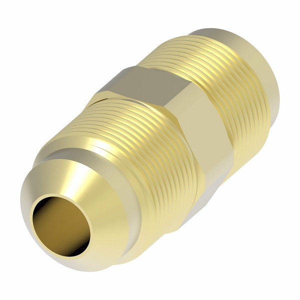 42X6 by Danfoss | Male SAE 45° Flare Union Adapter | 3/8" Male SAE 45° Flare x 3/8" Male SAE 45° Flare | Brass