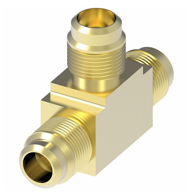 44X8 by Danfoss | SAE 45° Flare Union Tee Adapter | 1/2" Male SAE 45° Flare x 1/2" Male SAE 45° Flare x 1/2" Male SAE 45° Flare | Brass