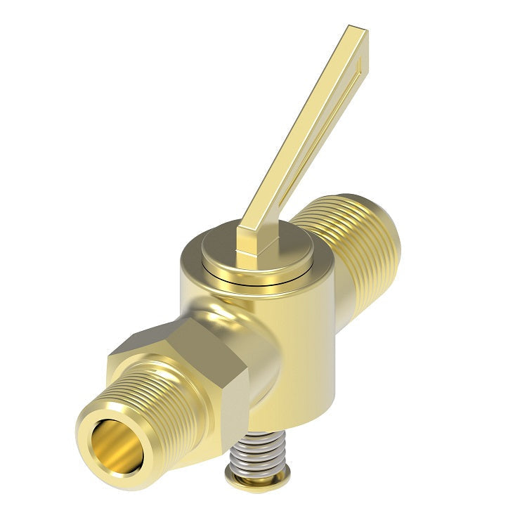 537 by Danfoss | Ground Plug Drain | SAE 45° Flare Straightway | 1/4" Male SAE 45° Flare x 1/8" Male MPT | Brass