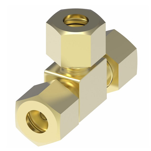 641X8 by Danfoss | SelfAlign Adapter | Union Tee | 1/2" Tube OD x 1/2" Tube OD x 1/2" Tube OD | Brass