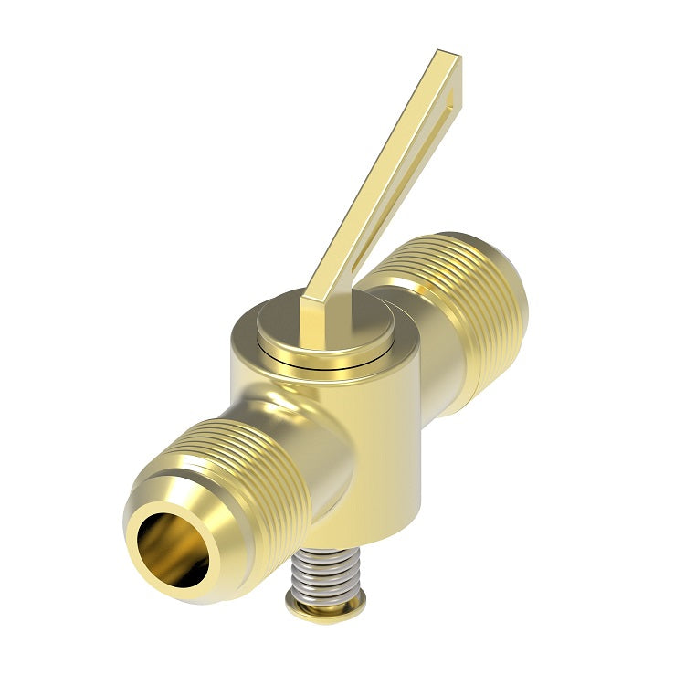 6724 by Danfoss | Ground Plug Drain | SAE 45° Flare Double | 5/16" Tube OD | Brass