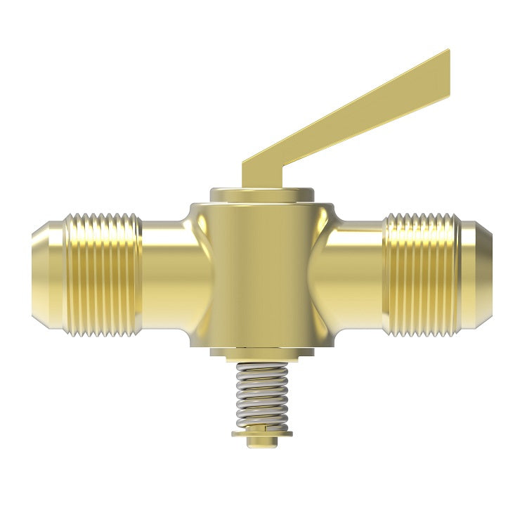6724 by Danfoss | Ground Plug Drain | SAE 45° Flare Double | 5/16" Tube OD | Brass