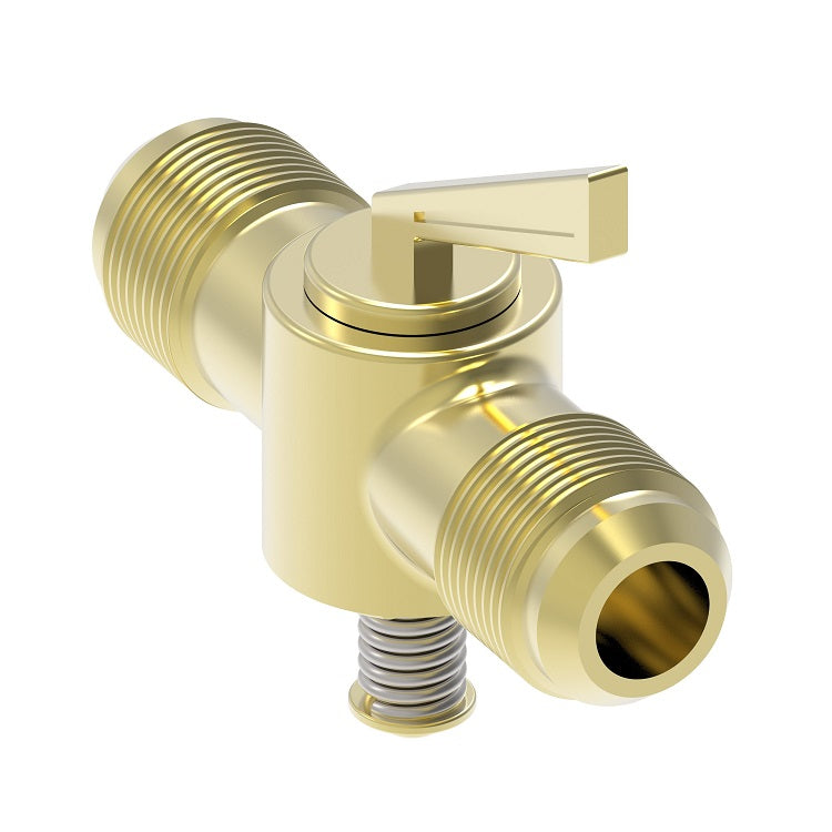 6729 by Danfoss | Ground Plug Drain | SAE 45° Flare Double | 3/8" Tube OD | Brass